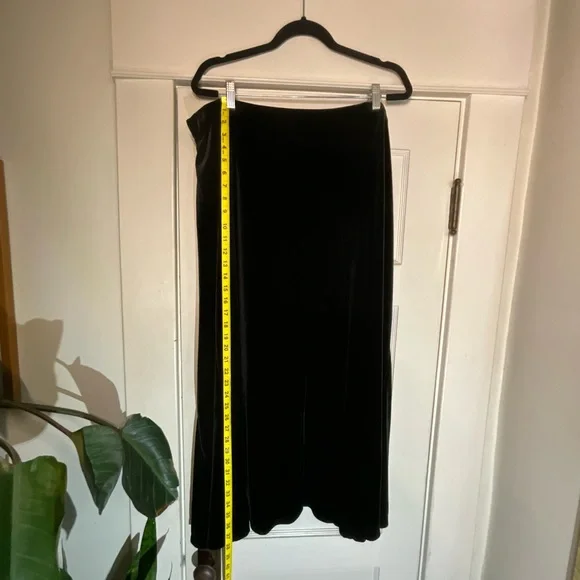 Coldwater Creek Black Velvet Maxi Skirt NWT - Picture 4 of 5